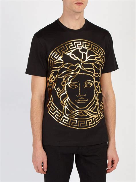 gold and black versace shirt|gold versace shirts for men.